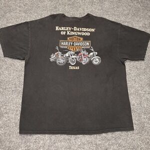 Harley Davidson Motorcycle Shirt Kingwood, Texas Men's Sz‎ 2XL Black